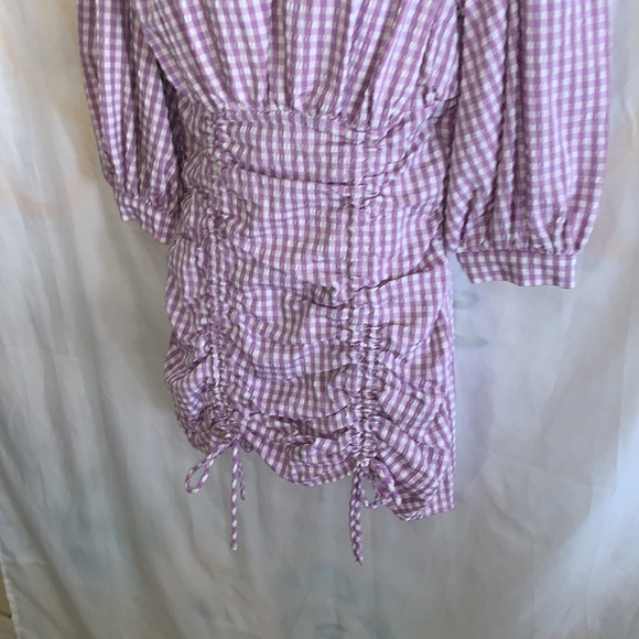 Zara Blogger’s Fave Lilac Gingham Mini Dress NWT E25011 - Picture 6 of 11